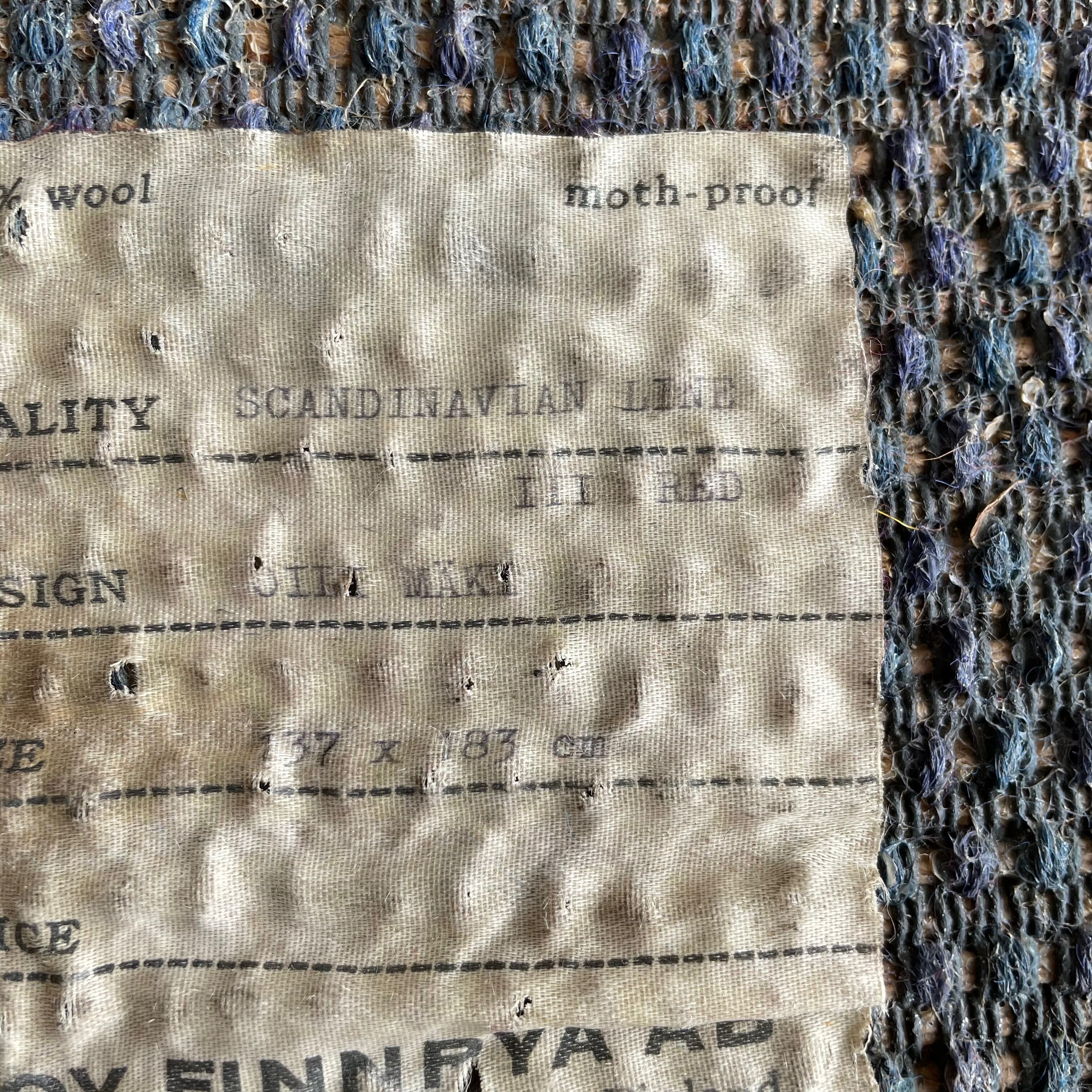 Original scandinavian rya rug by oili mäki for finnrya oy ab, finland
