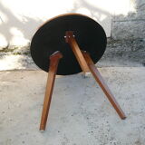 Tripod coffee table in Scandinavian design marquetry