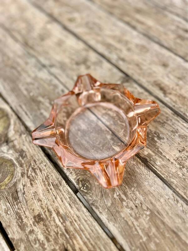 Vintage rosaline ashtray