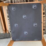 Suite of 4 chairs self beech brass and wool 1960