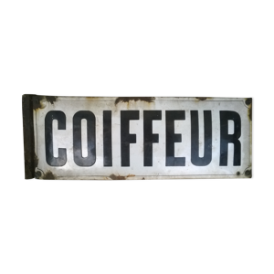 Plaque emmaillée  coiffeur