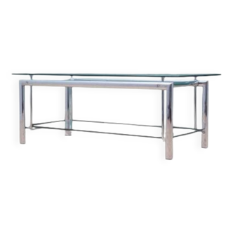 Glass coffee table, Danish design, 1970s, production: Denmark