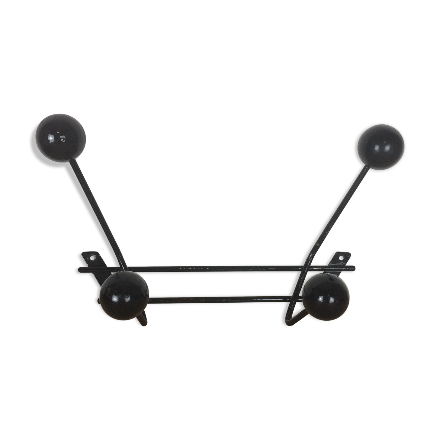 Double black metal peg, balls