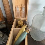 Ancienne boîte à fiches en bois