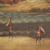 Italian artwork seascape oil on canvas from the 18th century