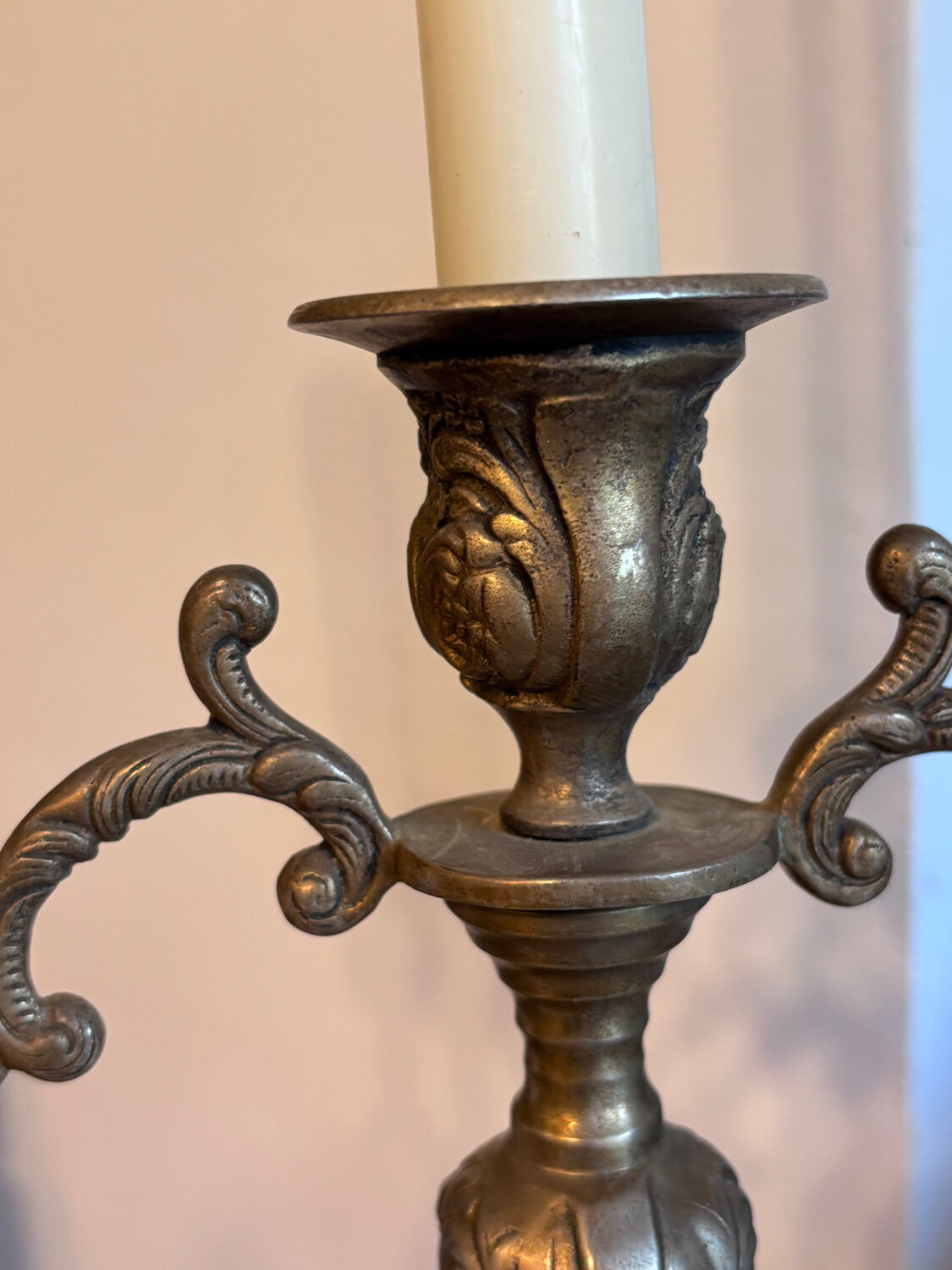 Big bronze candleholder