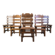 Vintage brutalist dining chairs, set of 6 - 1960s
