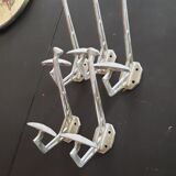 Set of 5 brushed aluminum coat hooks