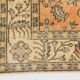 Tapis vintage à motifs floraux orange et noirs