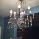 Grapevine chandelier NINETEENTH bronze and crystal