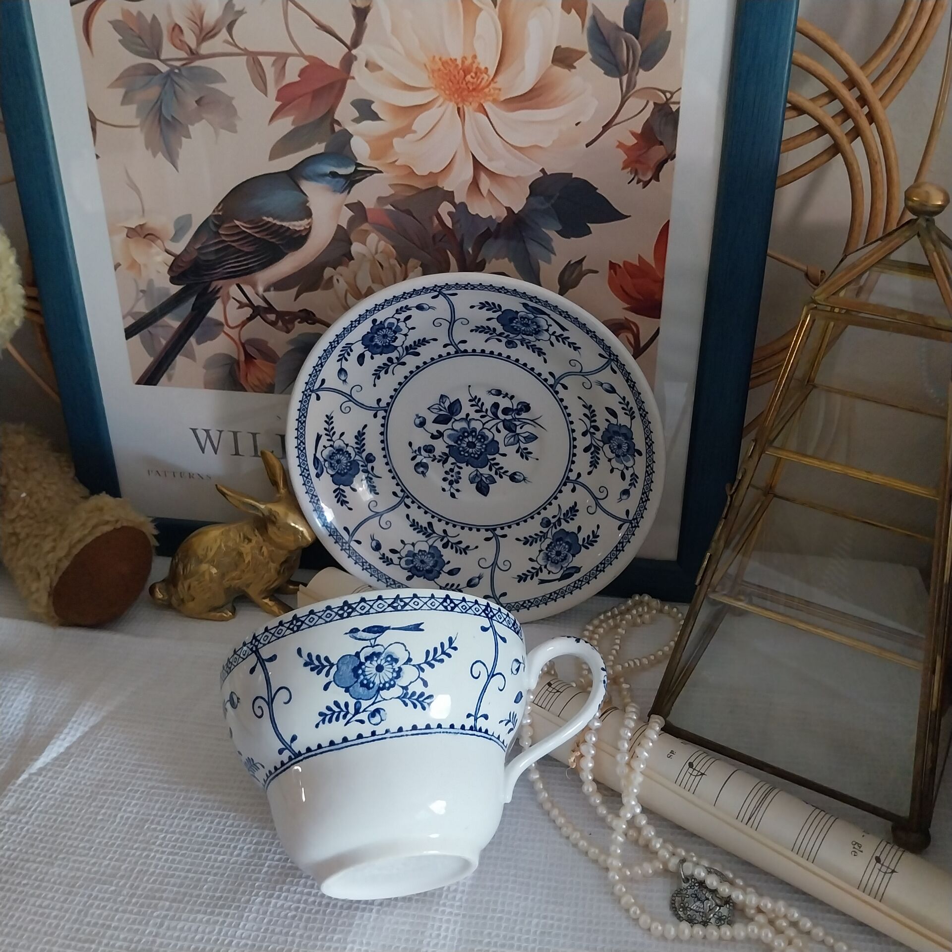 Large cup and saucer Johnson Bros