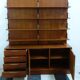 Teak 1960s sideboard with bookcase upright back panel, Danish 60s
