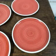 Set of 4 Dessert Plates Villeroy & Boch "Manufacture Rouge" 22cm