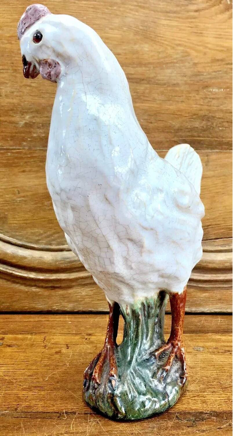 Terracotta hen Bavent XIX sulphide eyes