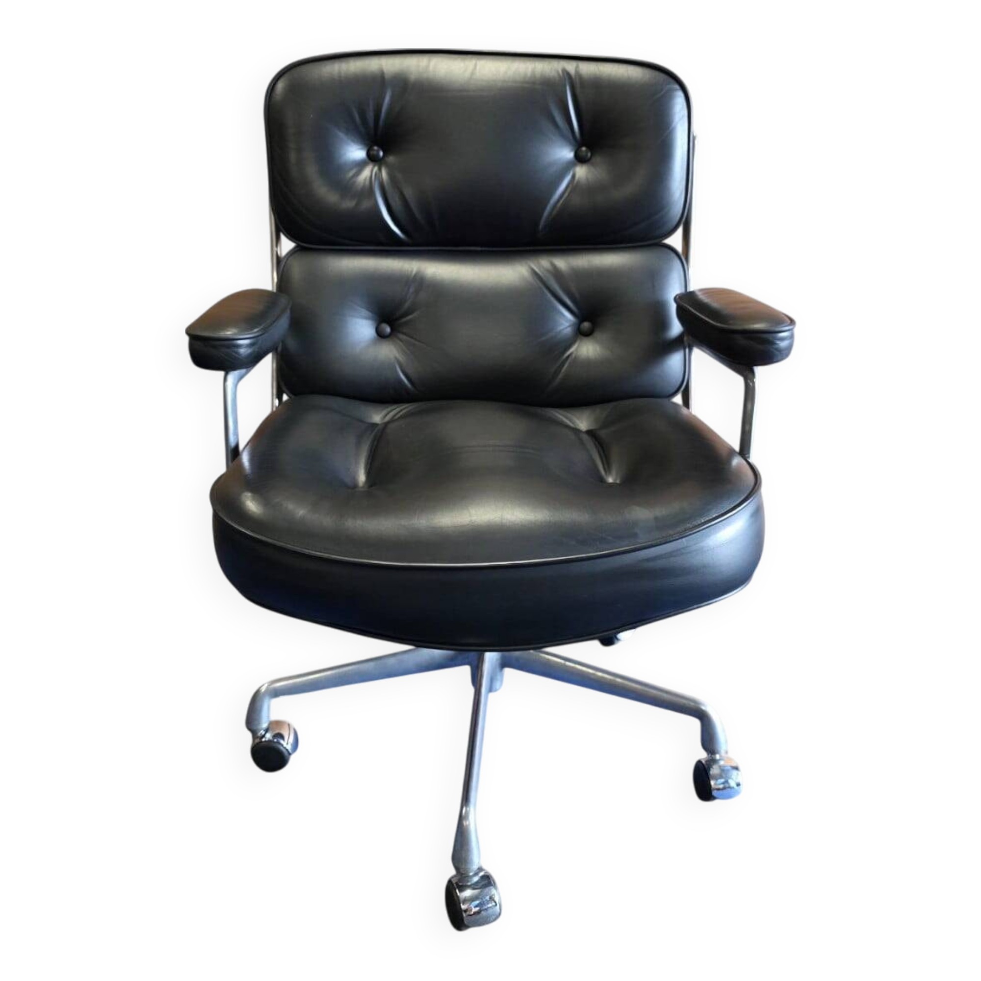 Black Herman Miller Original Eames Time Life Desk Chair