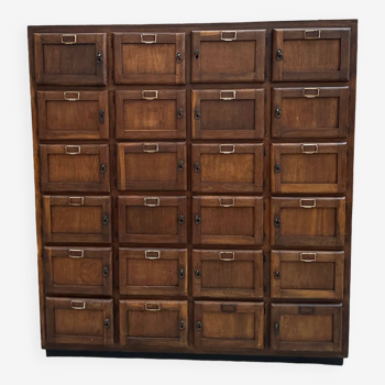 Large oak locker cabinet Early 20th century