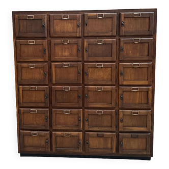 Large oak locker cabinet Early 20th century