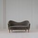Mid-century modern canapé in sheepskin / shearling model 'Samspel' by Carl Malmsten, 1956