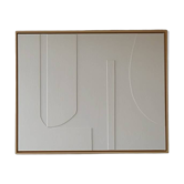 Minimalist white relief panel