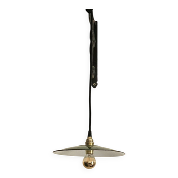 Vintage enamelled sheet metal lamp