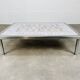 Square ceramic tile coffee table by Roger Capron, flowers, 1950s.