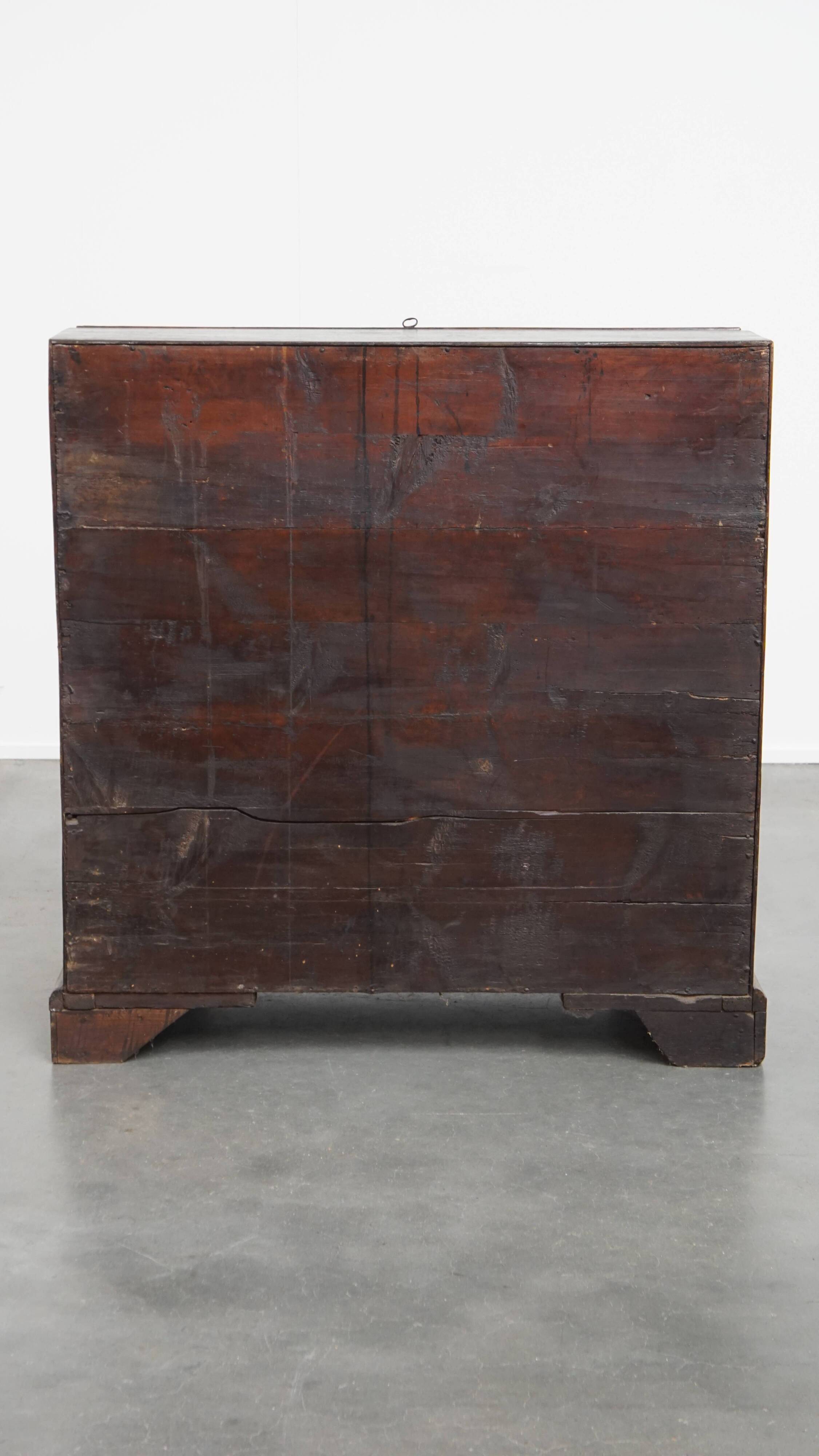 Antique English Oak Secretary / Chest of Drawers