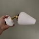 Vintage tulip wall light in white opaline