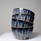 4 Japanese style handcrafted glazed ceramic bowls