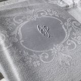 AP embroidered square tablecloth with 6 towels