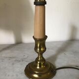 Pair of brass bedside lamps