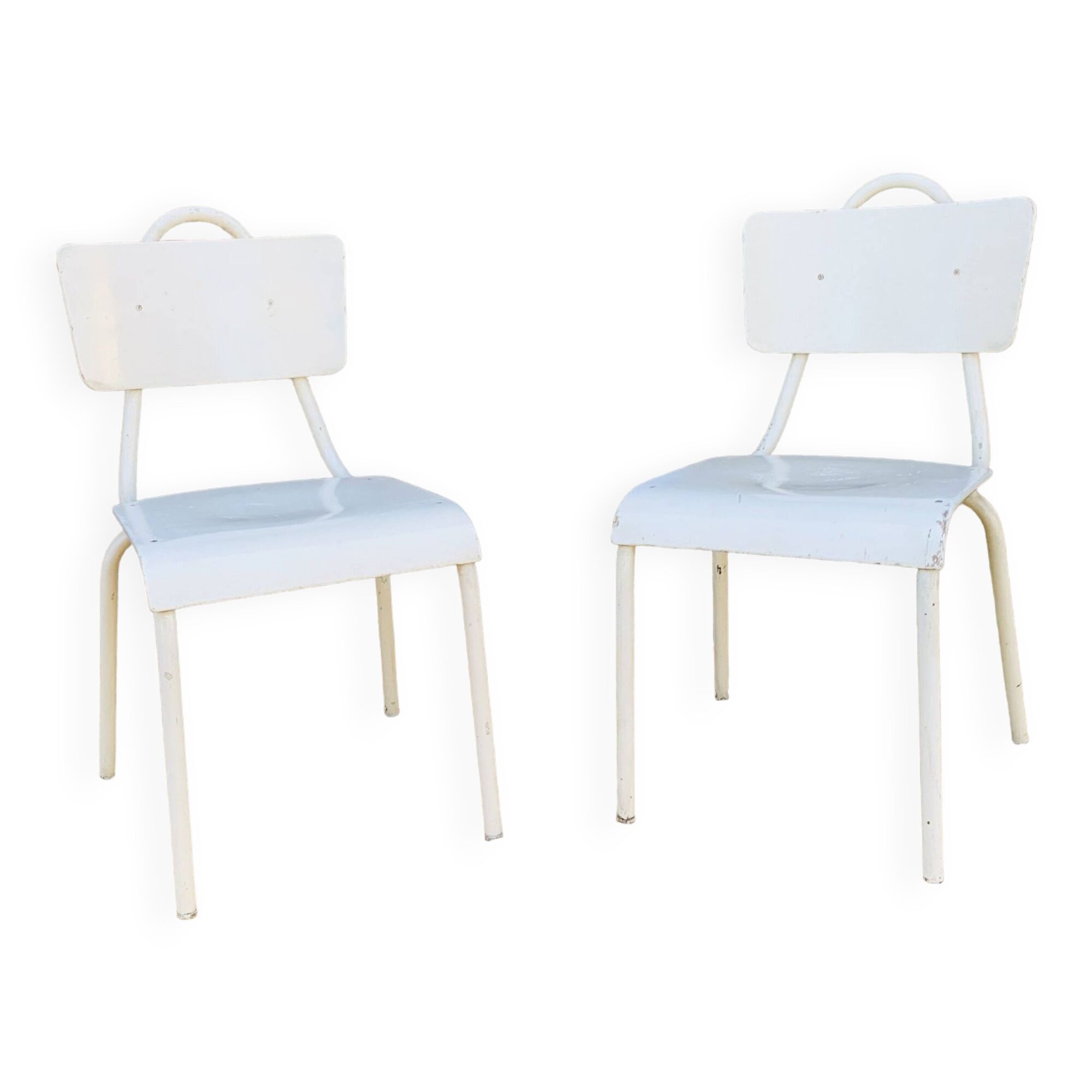 Pair of white chairs