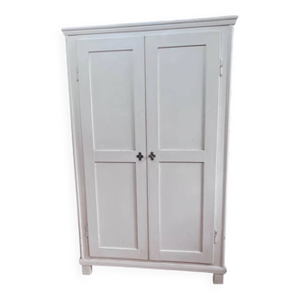 Vintage white oak Parisian wardrobe