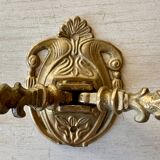 Pair of brass wall candle holders