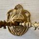 Pair of brass wall candle holders