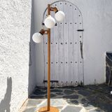 Lampadaire en bois des années 70