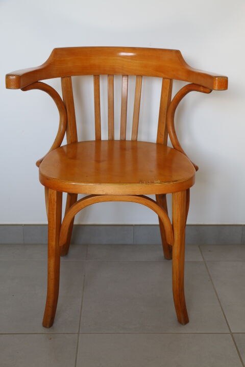 Baumann light beech armchair