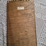 Gold and fir green beveled mirror, Louis XVI/Regency style, 1970