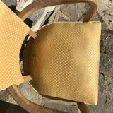 Paire de fauteuils bridge jaunes