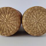 Vintage Wicker Woven Bottles Origin Vietnam