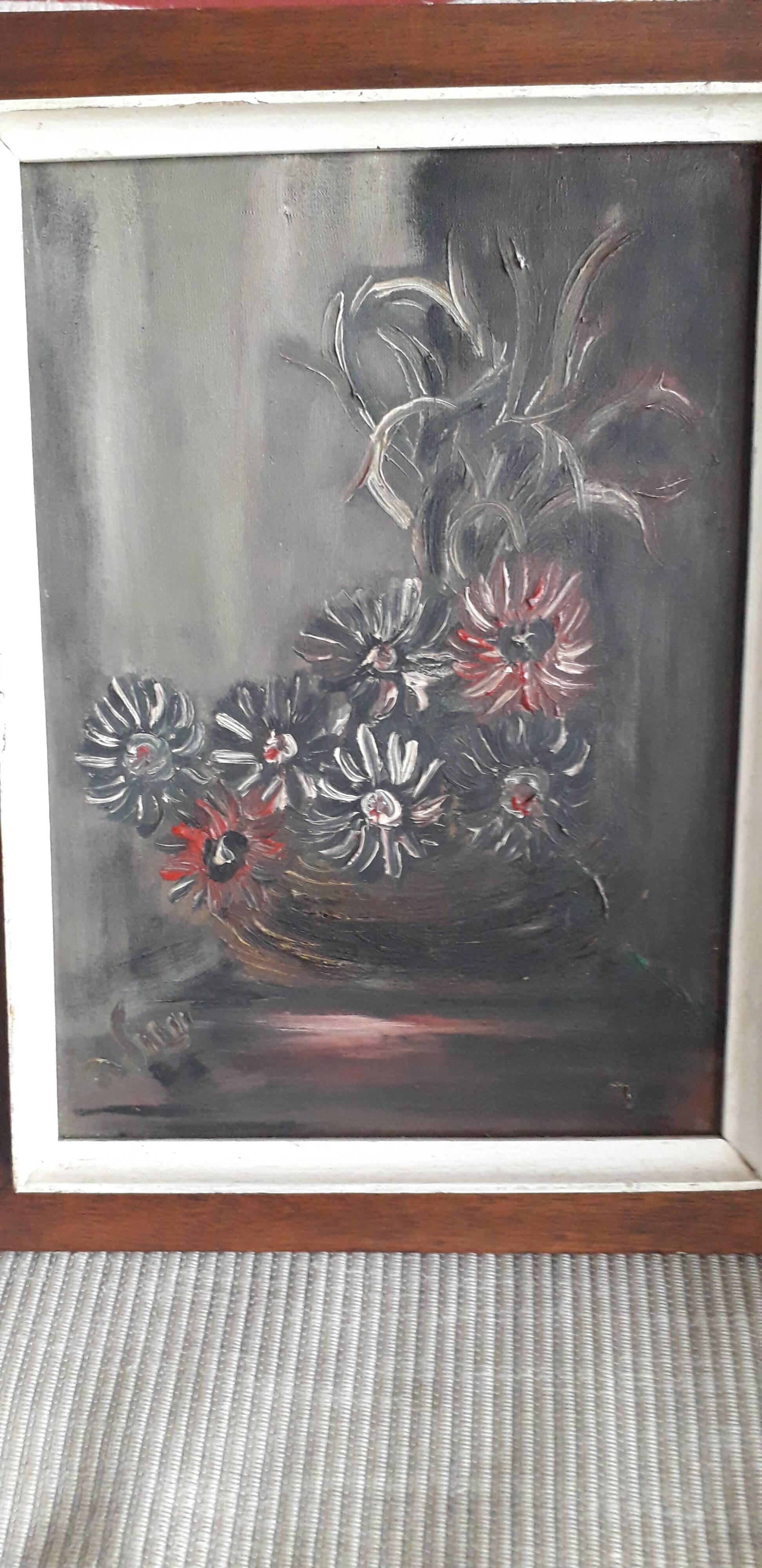 An old painting depicting a still life.