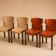 Set of 4 Paganini chairs by Luciano Frigerio, 1970s.