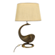 Large brass swan table lamp, 1960s