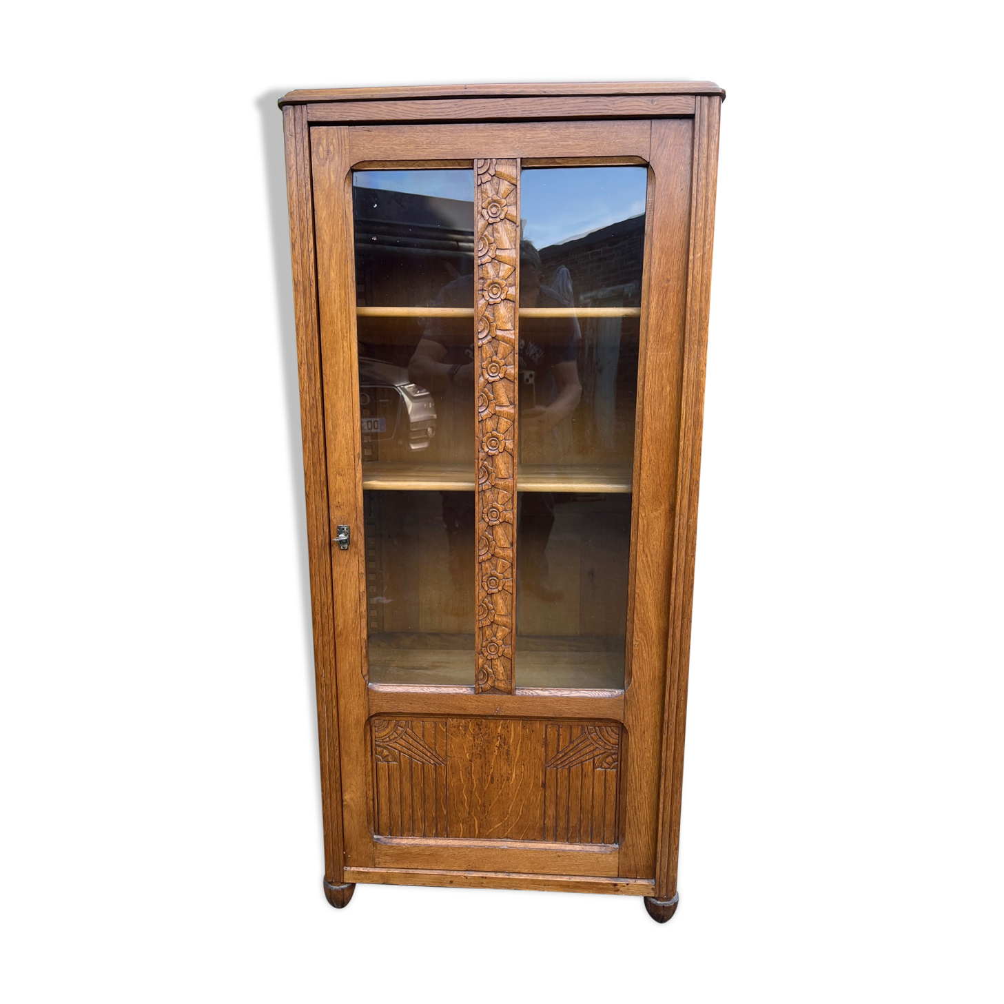 Art deco showcase cabinet year 30/40 3 shelves