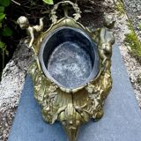 Large rock garden planter angel Art Nouveau