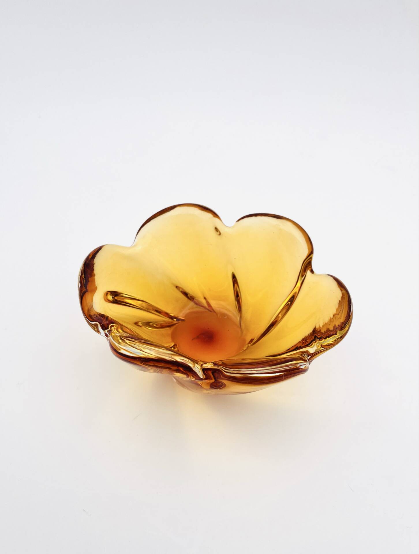Ashtray - Morano Sommerso - Amber - 1960