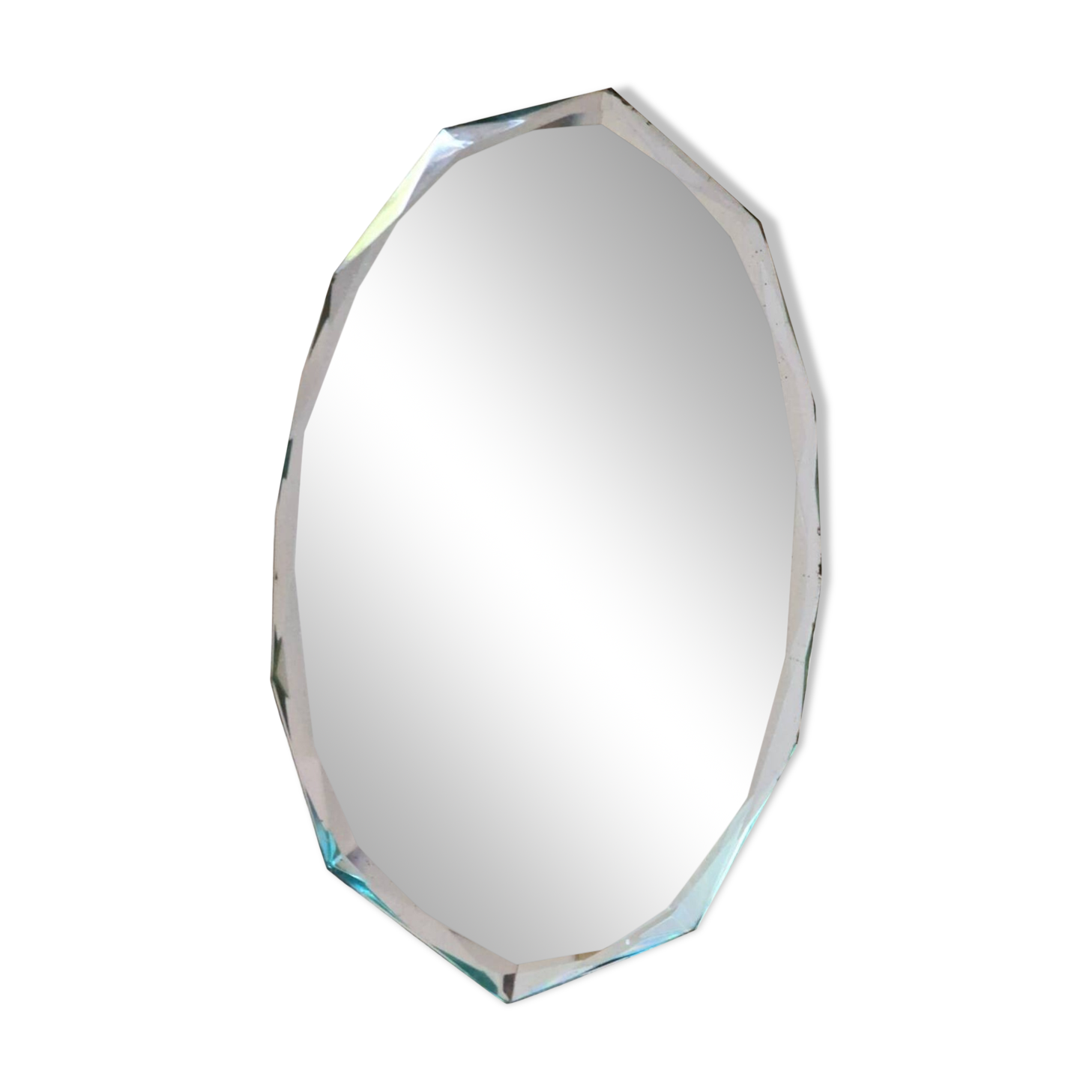 Antique beveled vintage velvet mirror