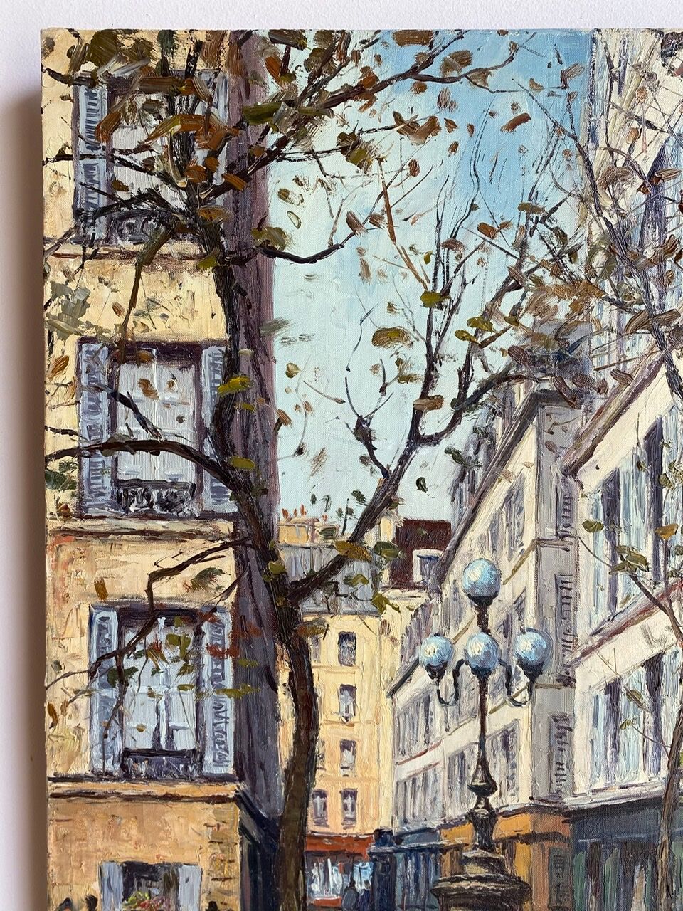 Ancient painting, Furstenberg Square, Paris, signed Saulin, 20th century