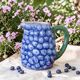 Trio de carafes vintage en barbotine myrtilles