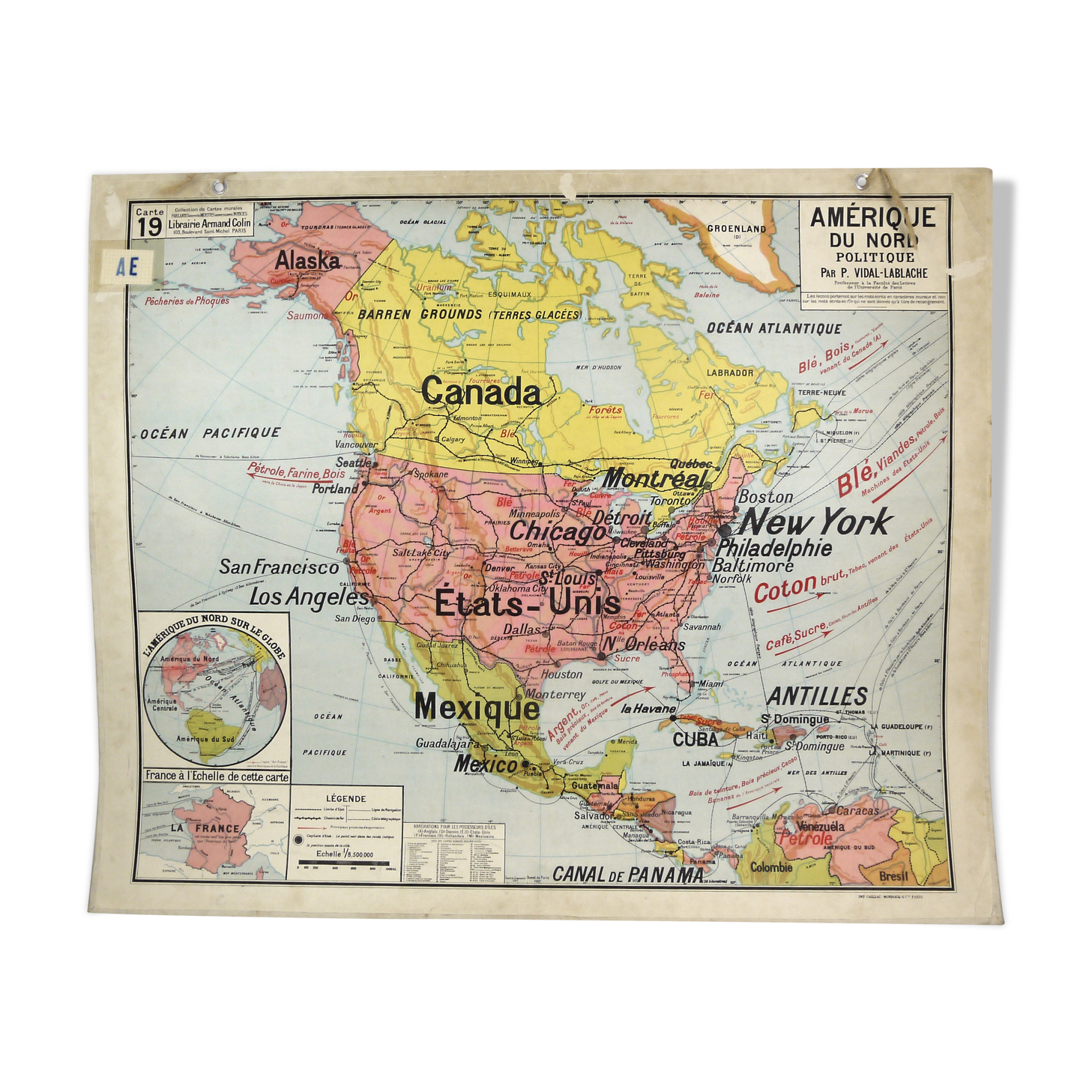 Vidal-Lablache - North America map