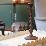 Cast iron candlestick, late 19th century